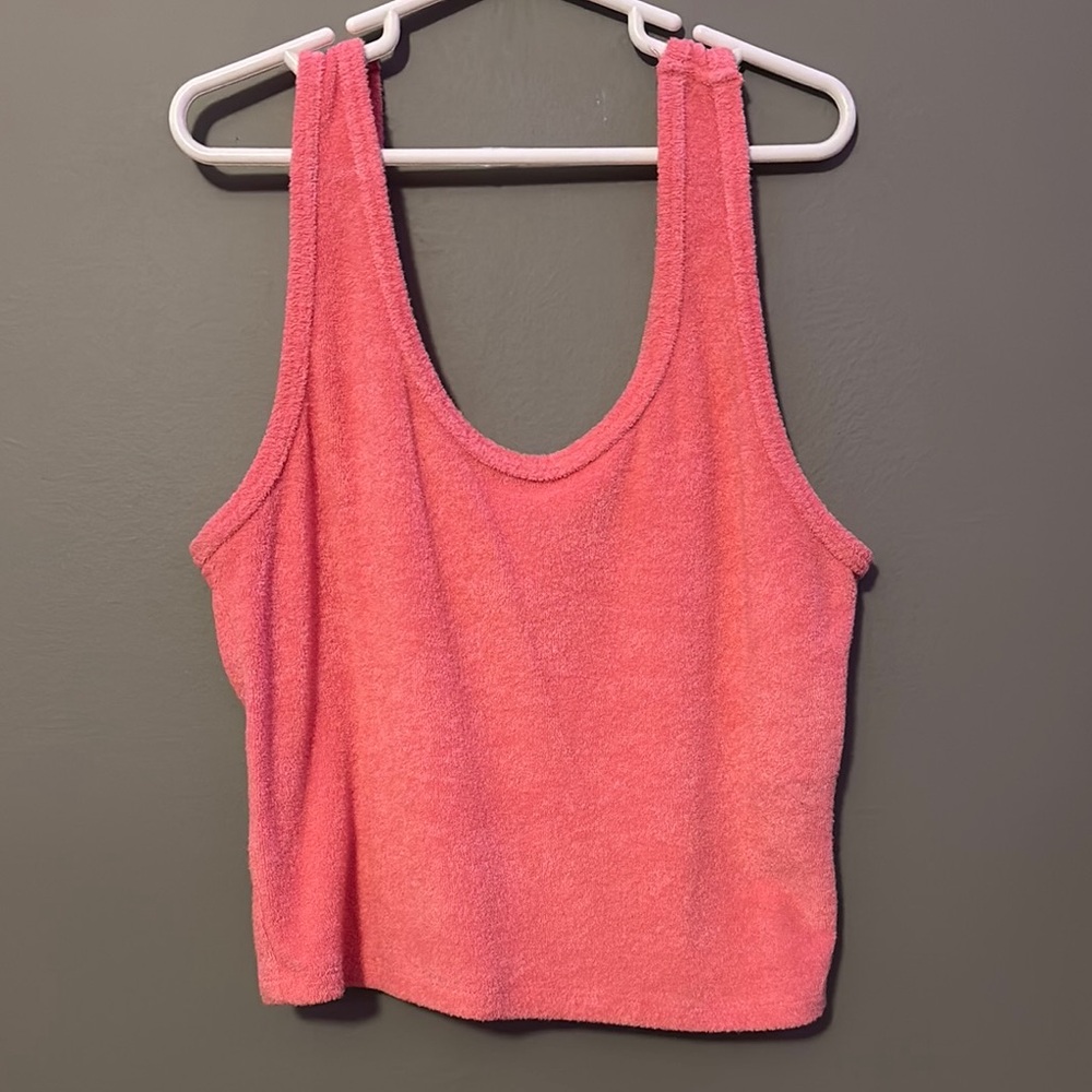 Hollister Pink Terry Cloth Top